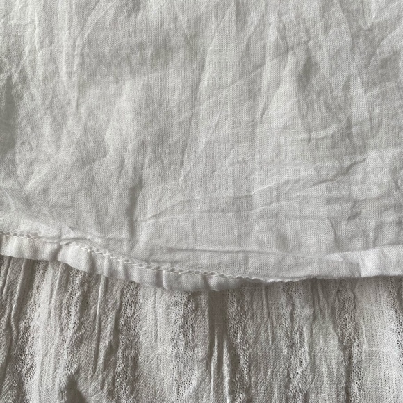 Saturday Sunday Anthropologie White Cotton Summer Beachy Midi  Skirt- Sz-S - Picture 4 of 13
